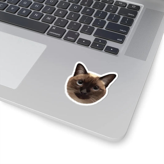 Personalized cat sticker on laptop-cute and unique gift for cat lovers